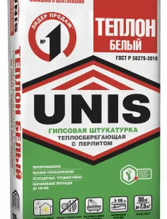 фото Штукатурка гипсовая Unis Теплон белая 30 кг