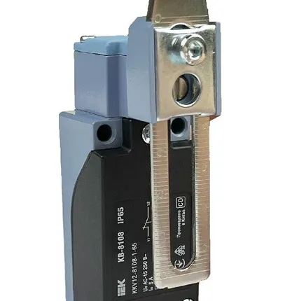 Фото №0 Выключатель концевой регулируемый рычаг с пластиковым роликом