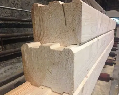 фото Профилированный брус естественной влажности (погонаж) сечением 195х145