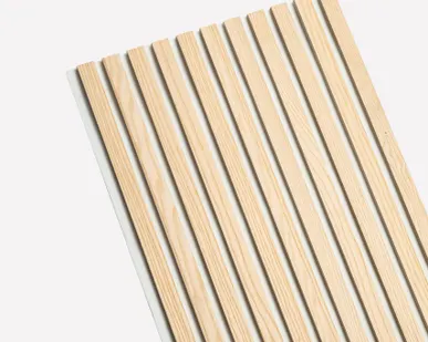 фото Акустическая реечная панель – Ясень, шпон - Белый - 2790 мм - Целая