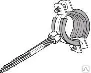 Фото №0 Хомут для труб с резиновой прокладкой, болтом и дюбелем 5/4" (40-45мм)