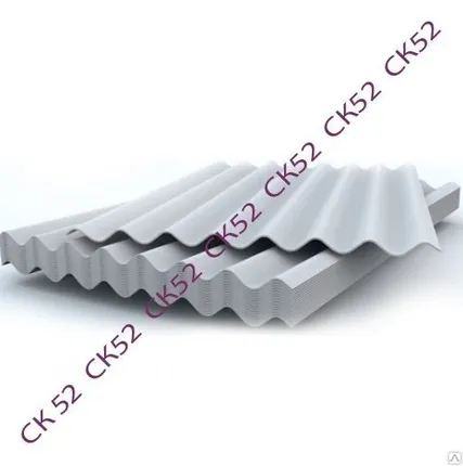 Фото №0 Шифер 8-волновой (1750х1130х5,2 мм)