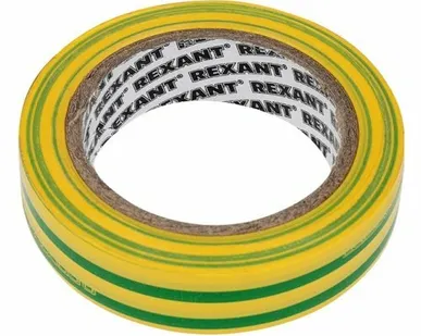 фото Лента изоляционная Kranz Изолента желто-зеленая ПВХ 19х25х0.13мм (KR-09-2207)