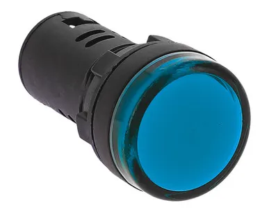 фото Лампа AD16-16HS(LED)матрица d16мм синяя 24В AC/DC EKF...