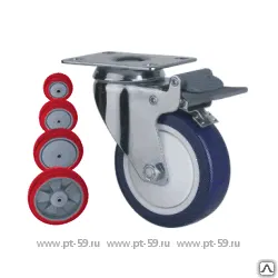 Фото №0 Колесо поворотное с площадкой Lema EG2-PU-100-105-B7