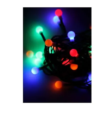 Фото №0 Гирлянда декоративная "Маленькие шарики cherry" 30LED 4.4м (2.9+1.5м) зел. провод IP20 мультиколор Космос KOC_GIR30LEDBALL_RGB