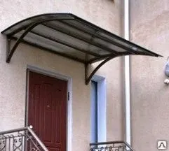 Фото №0 Козырек "Волна" 1500х1350 с СПК 8мм