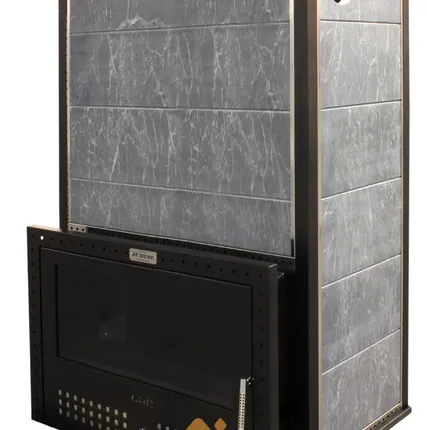 Фото №1 Печь KLOVER RT-100 RV для русской бани, печь с облицовкой  из ЖАДЕИТА &quot;Скала&quot;