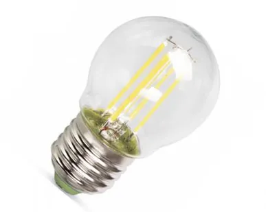 фото Лампа светодиодная LED-ШАР-deco 5Вт 230В Е27 4000К 450Лм прозрачная IN HOME