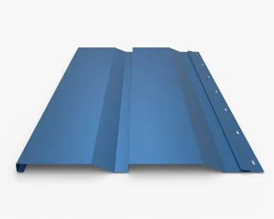 фото Сайдинг Металлический сайдинг «Корабельная доска» Premium, 0.5 мм RAL 5015, Небесно-синий