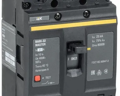 фото Выключатель автоматический 3п 40А 25кА ВА88-32 MASTER ИЭК SVA10-3-0040-02