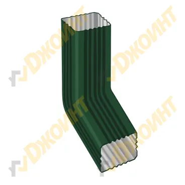 Фото №1 Колено трубы прямоугольное 76*102 RAL 6005 зеленый мох