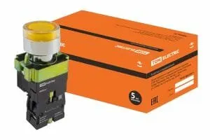 Фото №0 Кнопка BW3561 с подсветкой желтый 1з TDM