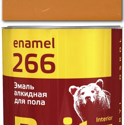 Фото №0 Эмаль ПФ-266 желто-коричневая (1,9 кг) ТУ "БРИЦ"