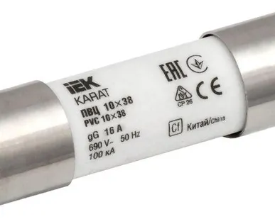 фото Вставка плавкая цилиндрическая ПВЦ 10х38 1А KARAT IEK MFL10-001