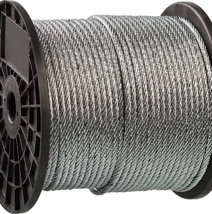 Фото №0 Трос стальной, оцинкованный, DIN 3055, d=2мм, L=200 м, ЗУБР Профессионал