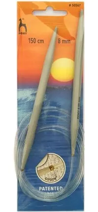 Фото №0 50567 PONY Спицы круговые 8,00 мм/ 150 см, пластик, 2 шт.
