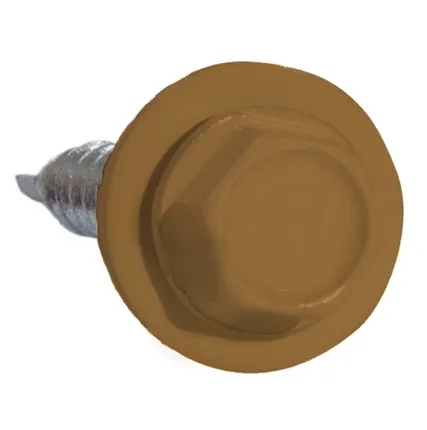 Фото №0 Саморез 4,8х35 оцинкованный RAL 1011 Коричнево-бежевый HARDWEX под насадку для крепления кровельного листа к деревянным конструкциям 00000006305