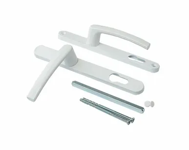 фото Гарнитур нажимной с подпружиниванием Mezut 25/85 (2 винта) белый RAL9016