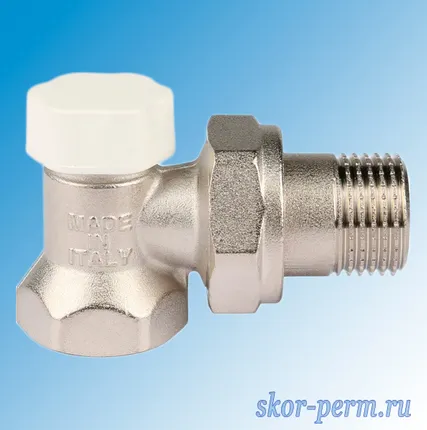 Фото №3 Клапан д/радиат. углов. 15 STOUT отсечной