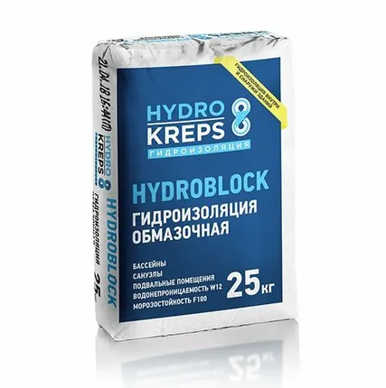 Фото №0 Гидроизоляция КРЕПС Гидроблок /25кг/ 56меш/