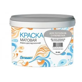 фото Краска Оптимист для потолков супербелая, 1,5 кг