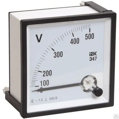 Фото №0 ИЭК Вольтметр Э47 300В кл. точн. 1.5 72х72 мм (IPV10-6-0300-E)