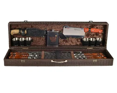 фото Набор шампуров Элит Большой в коробе кожзам 6 шампуров (GM)