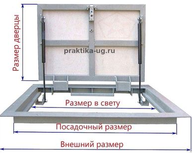 фото Люк напольный с амортизаторами
