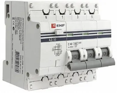 фото Дифференциальный автомат АД-32 (селективный) 3P+N 25А/100мА EKF PROxima