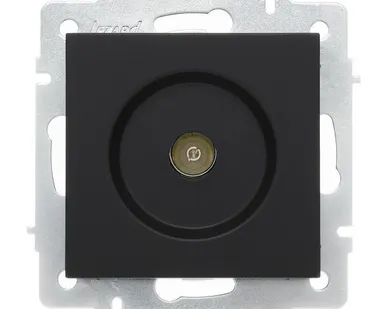 фото Розетка телевизионная оконечная TV 1-м СП Vesna механизм черн. бархат LEZARD 742-4288-130