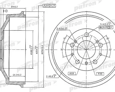 фото PDR1048 Барабан тормозной