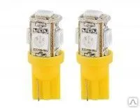 фото Светодиодная автолампа T10 5-SMD yellow 0006 2шт. Vizant Vizant