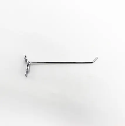 Фото №0 Крючок металлический на экономпанель, 200мм, d4мм, хром