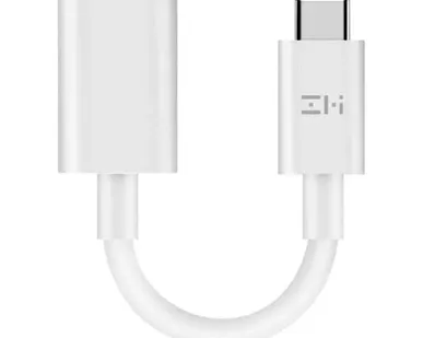 фото Адаптер-переходник Xiaomi (Type-C to 3.5mm mini Jack) белый