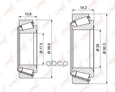 фото Подшипник Ступицы Колеса К-Т 2Шт. | Зад | LYNXauto арт. WB1124