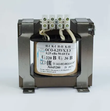 Фото №5 Трансформатор ОСО-0.25-09 220/24В УХЛ3 Кострома ОС0000002215