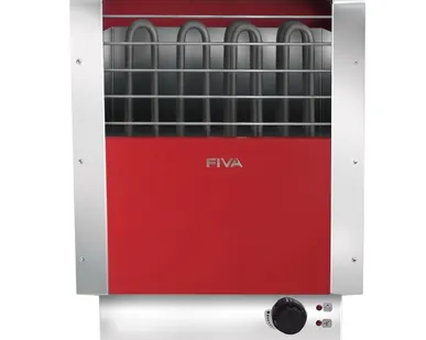 фото Электрокаменка УМТ Fiva ЭКМ 6 кВт (380/220 В, встроенный пульт, красная)