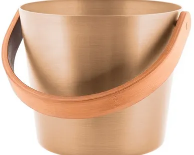 фото Ведро Tammer-Tukku Rento алюминиевое с бамбуковой ручкой (шампань, арт. 225708)