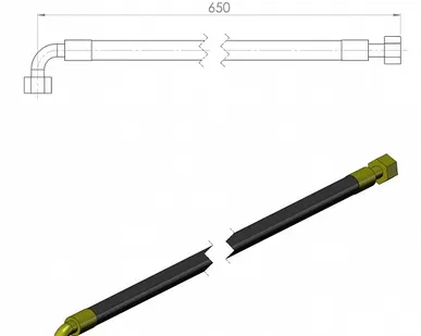 фото (Cz 27696) Шланг гидравлич. T219-AA90/211/10 L-650 (L-700 nowy) POD-HPR-000657 для Т-219