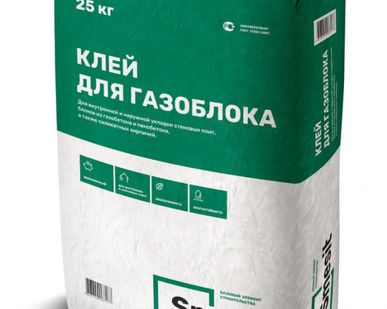 фото Клей для газоблока (газобетона) Smesit 25кг
