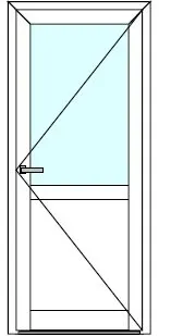 фото Дверь алюминиевая внутренняя "холодная" Вариант 3