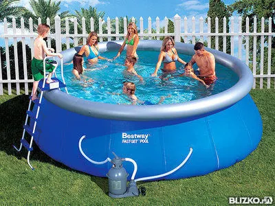 Фото №0 Бассейн Bestway круглый надувной 457x122 см, артикул 57148