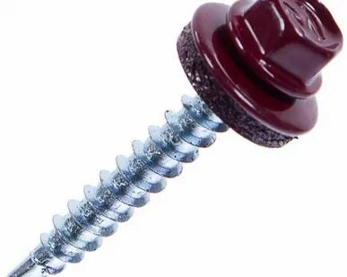 фото Саморез кровельный 4,8*35 RAL 3005 (винно-красный)