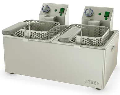 фото Электрофритюрница со съемной чашей ATESY Панда-ЕВРО-2х1/2