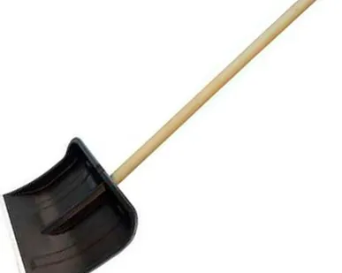фото Лопата снеговая Богатырь 500*375 мм с планкой и деревянным черенком