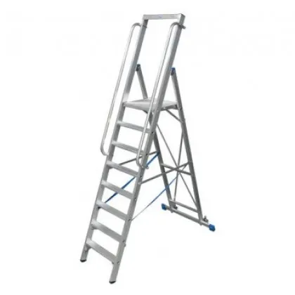 Фото №0 Стремянка STABILO 12 ступ с большой площадкой и роликами