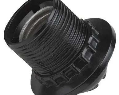 фото Электрический патрон с резьбовым кольцом Е27