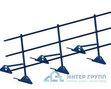 фото Ограждение кровельное PRESTIGE ZN композит H-900/3,0м (3трубы) ГОСТ Р 53254-2009