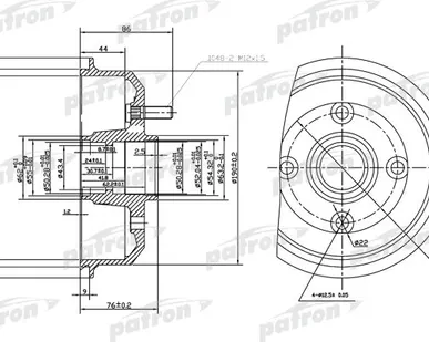 фото PDR1529 Барабан тормозной